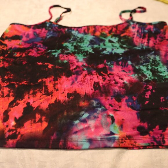 CDP & CO Spaghetti Strap Adjustable Abstract Print Tank Top Size Large - Picture 8 of 14